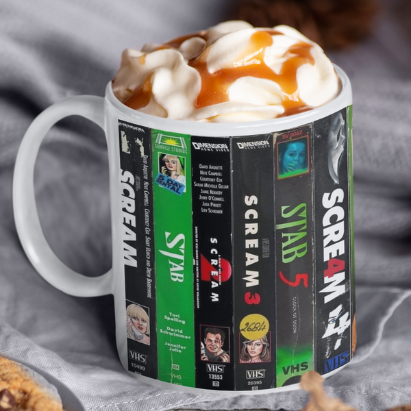 Scream Movie Ghostface VHS Cover Box- 12 oz Ceramic Mug