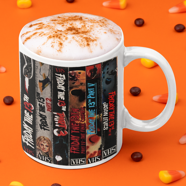 Friday the 13th Jason VHS Box Cover - 12 oz Ceramic Mug