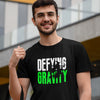 Defying Gravity White/Green (Unisex Short Sleeve)