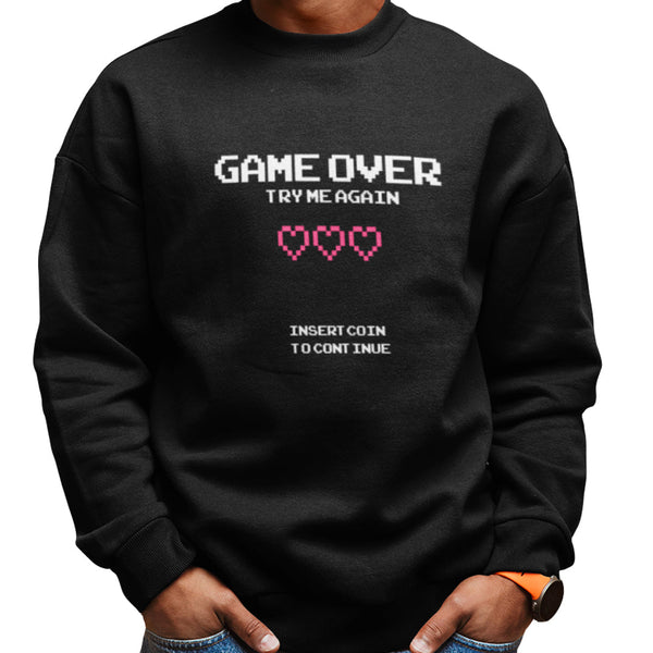 Game Over 2-Bit Arcade (Unisex Sweatshirt/Hoodie)