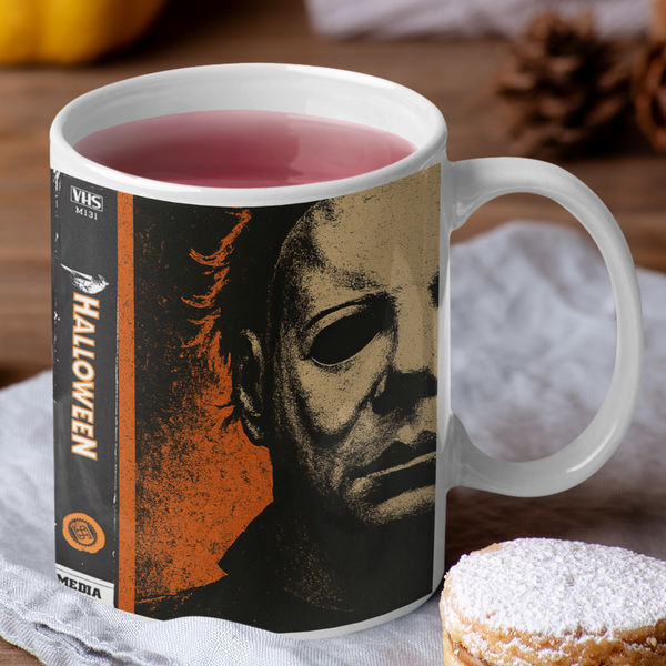 Halloween VHS Michael Myers Box Cover - 12 oz Ceramic Mug