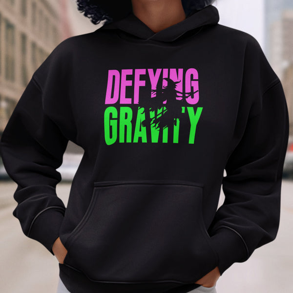 Defying Gravity Pink/Green (Unisex Sweatshirt/Hoodie)