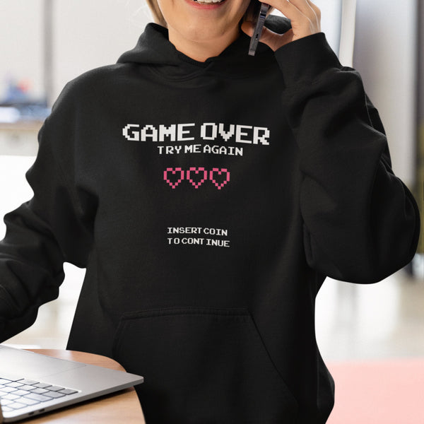 Game Over 2-Bit Arcade (Unisex Sweatshirt/Hoodie)